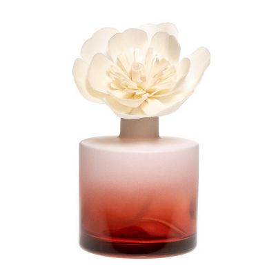 Factory Outlet OEM Red Cylinder Empty Custom Round Diffuser Bottles 200ml