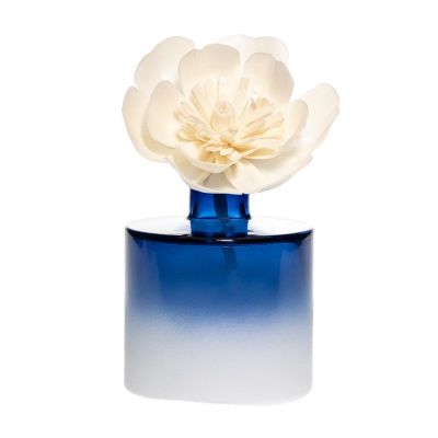 Rapid Delivery Custom Empty Reed Room Diffuser Bottle 200ml Blue For Air Freshener