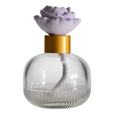 Sound Quality 140ml Reed Diffuser Bottles Luxury Clear Glass Bottle With Cap