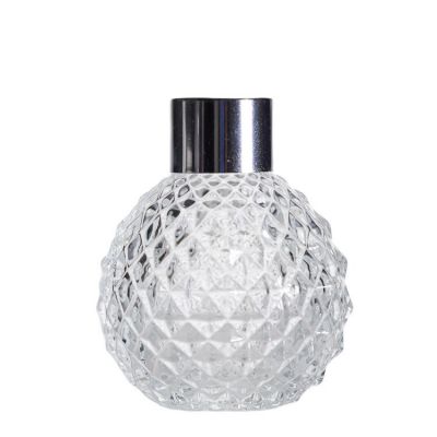 Factory Wholesale Glass Bottle Fragrance 100ml Room Diffuser Bottle With Flower