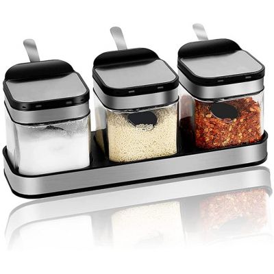 Glass Spice Jar Condiment Jar Spice Container