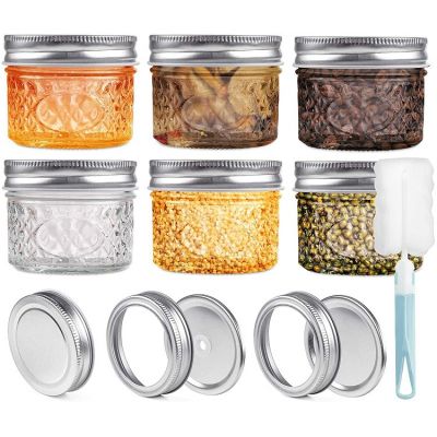 Glass Spice Jar,Glass Mason Jars with Lids