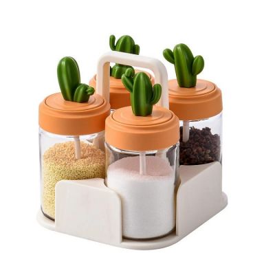 Kitchen Seasoning Box Household Jar Seasoning Storage Glass Oil Jug Seasoning Jar Salt Shaker Seasoning Combination Set