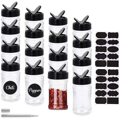 15/20/25PC Salt and Pepper Shakers Spice Container Plastic Does Not Contain BPA Canister Set Kitchen Spice Jar