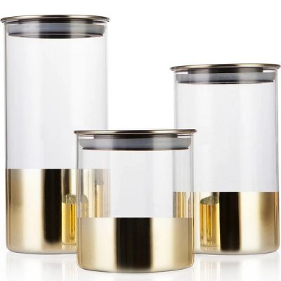 Glass Jars Sealed Cans with Cover Kitchen Food Storage Bottles Mason Spice Jars Candy Storage Banks Tea Box Kitchen Storage Can