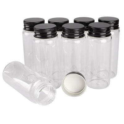 20ml 50ml 65ml 90ml Glass Bottles with Black Aluminum Lids Diameter 37mm Glass Bottles 15pcs