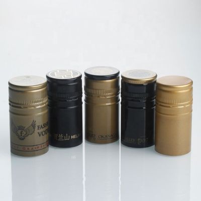 Logo customized 30 60 aluminum Saranex Saran Tin tabels wines spirits aperitifs pilfer proof screw caps
