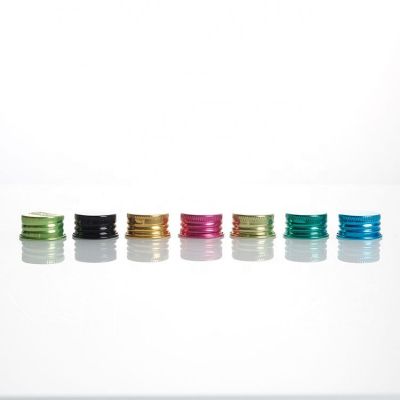 Custom color Aluminum pre-threaded ROPP caps EPE/PE liner inside for screw bottle finish 28mm bottle lid