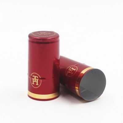 customized 30*60 mm Auto-feeding colorful wine glass bottle polylam aluminum capsules with tear line