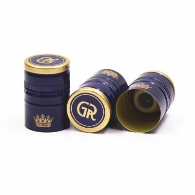 Top embossed logo ROPP whiskey aluminum screwcaps