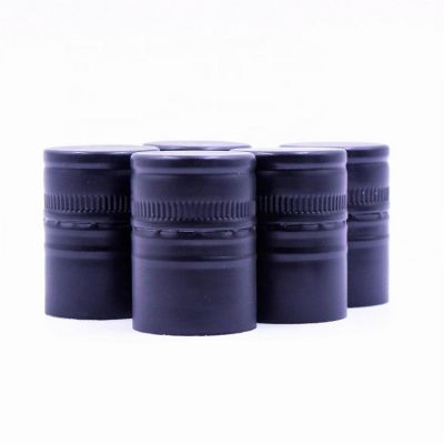 28mm 30*35mm 30*50mm ropp pilfer-proof PE liner threaded screw wine aluminum caps for liquor glass bottles