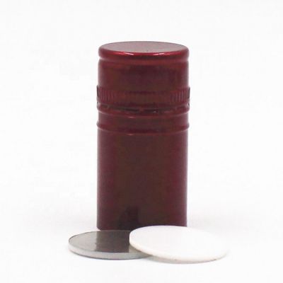 customized 30*60 mm bvp bvs aluminum ropp wine glass bottle screw caps with saran tin and saranex liner