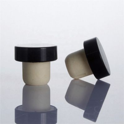 T shape aluminum wooden plastic wine spirits bottle top cap liquor synthetic cork stopper