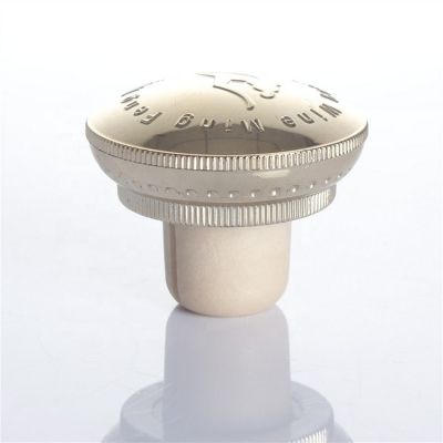 Low MOQ customized T shape aluminum wooden plastic wine spirits bottle top cap liquor synthetic cork stopper bar top