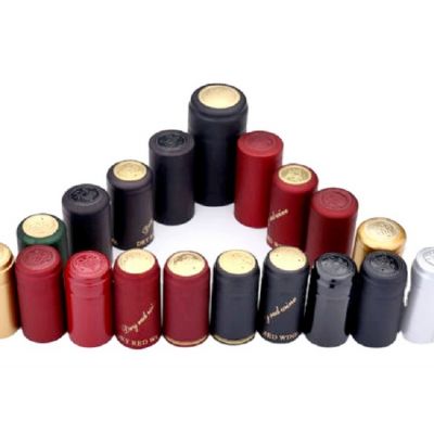 Custom Logo Champagne PVC Embossed Wine Bottle Shrink Capsule Cap