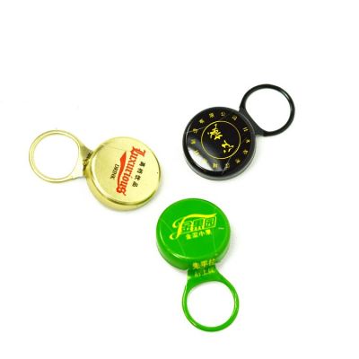 Custom made 26mm seal non refillable glass bottle cap beer soda aluminium ring pull bottle cap