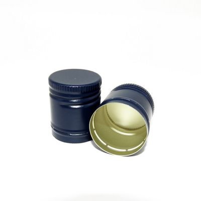 30*35mm Vodka Black Aluminium Ropp Metal Screw Lids Bottle Caps Closures Manufacturer