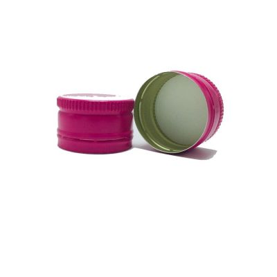 28mm liquor bottle lids bottle caps closure custom logo aluminium pilfer proof ropp cap