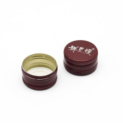 custom logo non spill metal screw lids bottle caps closures 28mm aluminium ropp caps for glass bottles