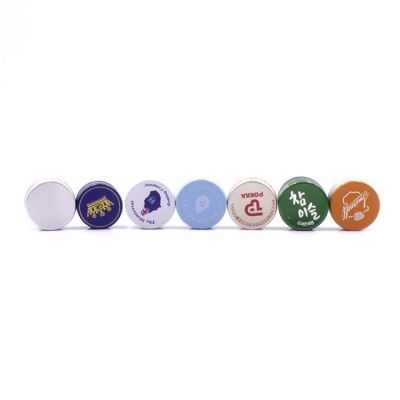 28*15.5mm Sacmi screw aluminum cap with silver color for water coffee beverage soda bottle