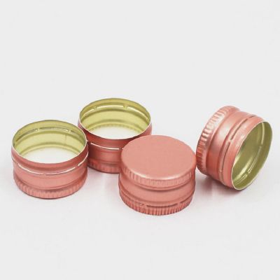 Customized LOGO Colorful Golden Sliver Black Aluminum Plastic packaging bottle Ropp Threaded aluminum cap