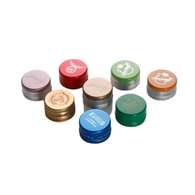 Customized top printing soda juice coffee water aluminum screwcaps liquor bottle covers