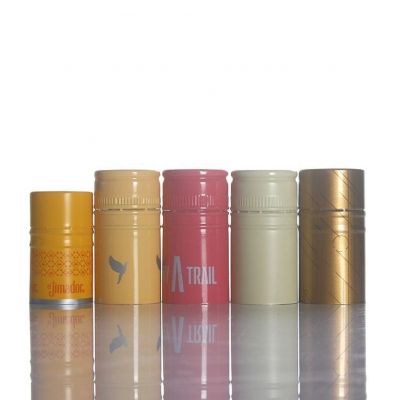Whosale 30x60mm side hot stamping knurling ROPP aluminum screw caps bottle cover