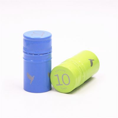 customized logo 30x60mm BVS aluminum pilfer proof stelvin vodka gin rum whisky tequila wine screw cap for liquor bottle