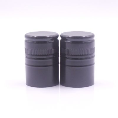 Customized 30*60mm glossy off-set Top embossind and printing Saranex/Sarantin liner BVS/BVP ROPP aluminum wine screw cap