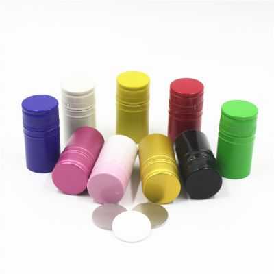 [ 复制 ]30x60mm top embossing printing knurling Sarantin EPE liner ROPP aluminum screwcaps wine closures