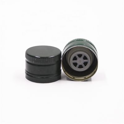 Oil Bottle Cap Screw Cap 31.5x24mm Olive Oil Bottle Cap with Retractable Pourer Metal Carton Customized Logo Printing Laquorpac