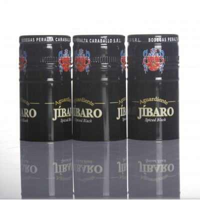 30x60mm glossy shiny top embossing and printing knurling Sarantin liner BVS ROPP wine aluminum capsules