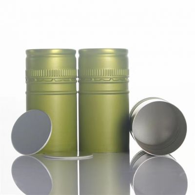 New product 30x60mm aluminum tear line saranex Sarantin liner BVS BVP ROPP wine aluminum caps with printing