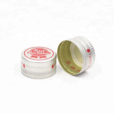 28mm GPI 1650 BVS finish beverage still sparkling water aluminum ropp caps for glass bottle