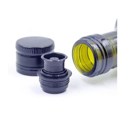 31.5x24mm POP UP retractable plastic pourer aluminum olive oil bottle caps lid closure