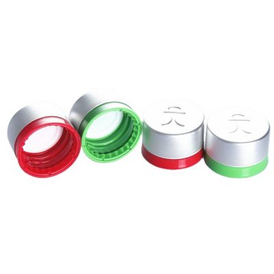 OEM top engraved logo 28mm PCO 1881 TPE coffee liquor aluminum plastic spring water cap