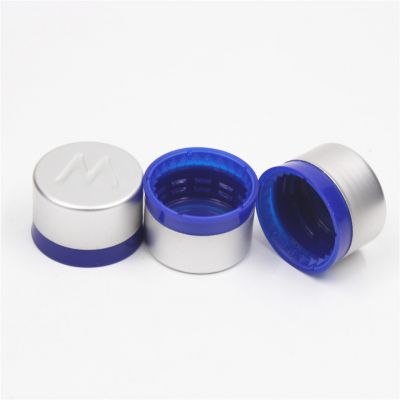 Blue top embossed logo 28mm PCO 1881 TPE coffee liquor aluminum plastic spring bottle water cap