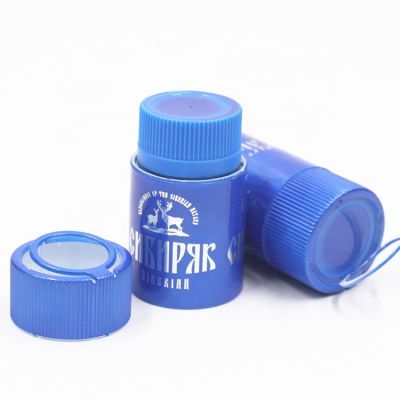 China Supplier 33*47 mm 33*58 mm OEM Customized LOGO Packaging Liquor Spirits Bottle Plastic Non Refillable Pull Ring cap