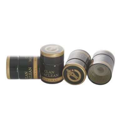 Non refillable whisky whiskey gin vodka aluminum snap on cap plastic screw cap for glass bottle