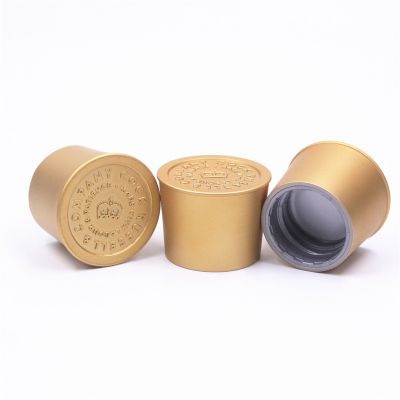 GPI 350/28 35028 customized embossed logo gin vodka whiskey tequila metal insert plastic thread twist screw caps