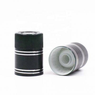 33*47mm 33*58mm top open caps plastic screw glass bottle caps vodka gin whiskey rum caps