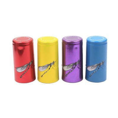 Custom Color Logo Champagne Wine Bottle Heat Shrink Polylaminate PVC Capsule with Tear strip