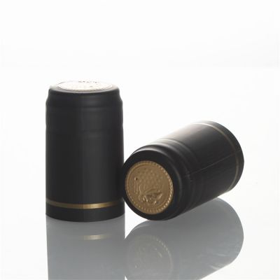 OEM size print logo 30*60mm PVC heat shrink capsules cap for wine vodka gin liquor spirits glass bottle