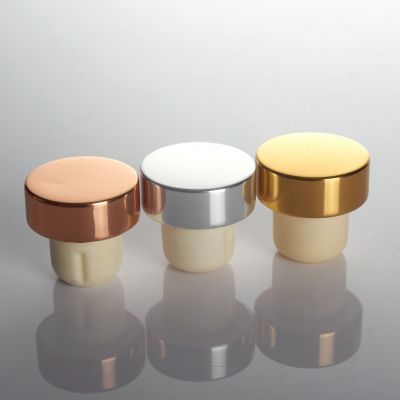 Wholesales High quality Aluminum Bar Top Cap Bottle Stopper Cork Synthetic Stopper Wine Spirit Bottle Stopper