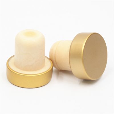 Wholesales High quality Aluminum Cap Bottle stopper Synthetic Cork Wine Spirit Bottle Stopper