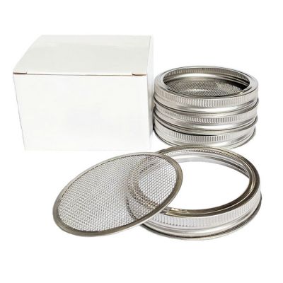 Stainless Steel 86mm Mesh Screen Bean Sprouting Lids for Wide Mouth Mason Jars