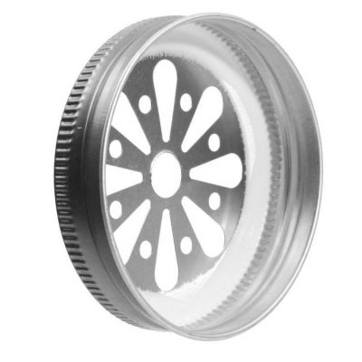 Tinplate Regular Mouth 70mm Daisy Cut Metal Screw Lids for Mason Candle Aromatherapy Jars