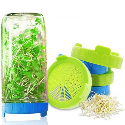 Bulk BPA Free 86mm Plastic Sprouting Lid for Wide Mouth Mason Jar