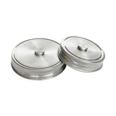 Fermentation Vacuum Canning BPA Free Airlock SS304 70mm Mason Jar Lids
