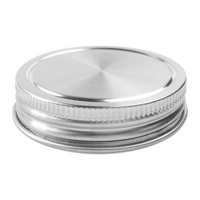 70mm Screw on Mason Jar Stainless Steel Cap accept Custom Embossed Logo